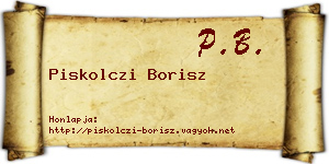 Piskolczi Borisz névjegykártya